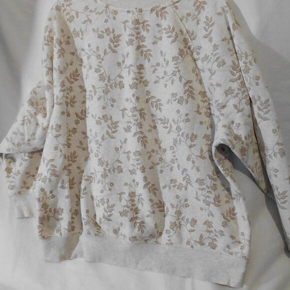 Old Navy Beige Floral Sweatshirt - Picture 4 of 8